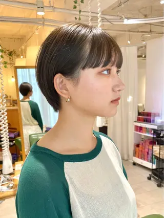 ショート カラー くがれいじ 梅田/ショート/ボブのヘアスタイル