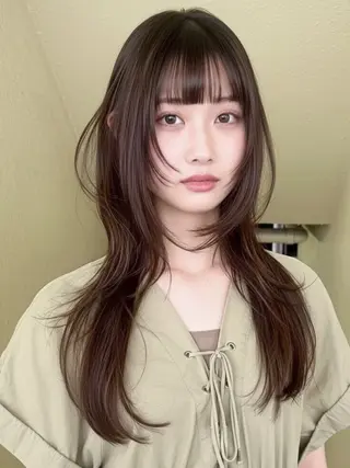 ロング 💡曲がるストレート /レイヤー松本隼人のヘアスタイル