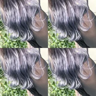 セミロング カラー ヘアアレンジ TAKUMAブリーチ /切りっぱなし🪽のヘアスタイル
