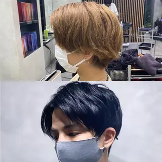 ショート カラー メンズ 半個室メンズ カット🥕羽鳥淳妃のヘアスタイル