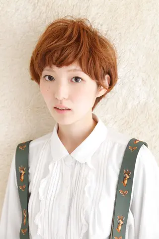 ショート カラー パーマ 隈本 大地のヘアスタイル