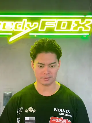 ミディアム パーマ dunhill 斉藤 大樹/メンズカットのヘアスタイル