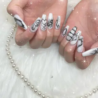 ネイル Blue daisy RIN🎀のネイルデザイン