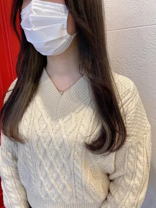 セミロング カラー ヘアアレンジ マツエク・マツパ 透明感カラー🫧ヘア セット🫧松本菜月の眉毛・アイブロウイメージ