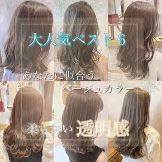 セミロング 韓国風ヘア✻透明感 カラー✻yukaのヘアスタイル