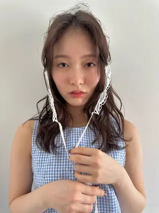 ミディアム 米川 沙妃のヘアスタイル