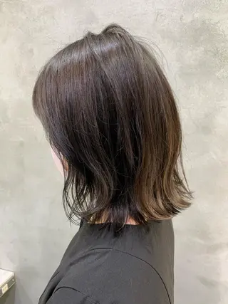 ミディアム カラー ✨コテ巻き風パーマ ✨川合佑哉のヘアスタイル