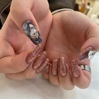 ロング 池袋痛ネイル Nok. 渡辺のネイルデザイン