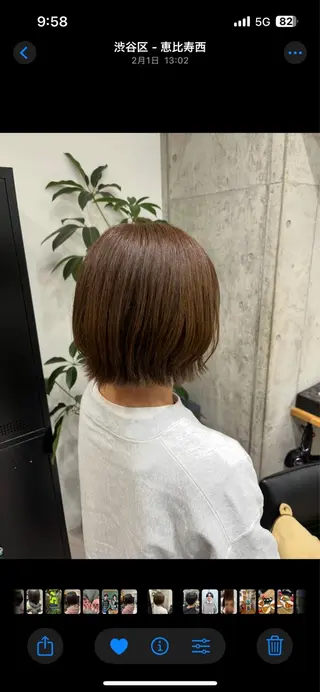 ミディアム カラー ブリーチなし 暖色カラー/井上あいのヘアスタイル