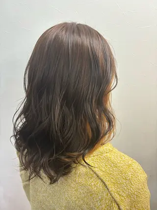 ミディアム カラー 小顔似合わせカット ┊︎*AYANO*のヘアスタイル