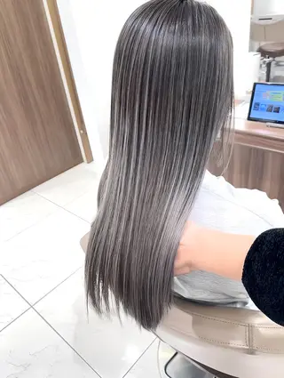 セミロング カラー 髪質改善/縮毛矯正 /カラー/篠塚菜々子のヘアスタイル