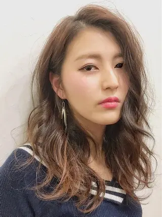 セミロング ロング カラー ノンダメージ髪質改善 カラー💎/KURAのヘアスタイル