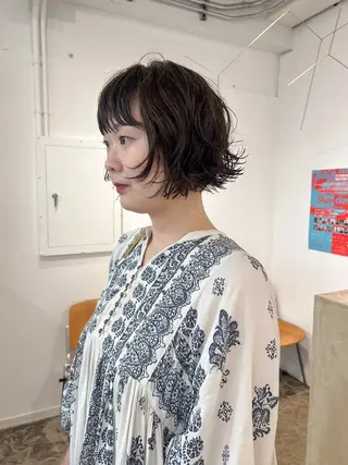 ショート パーマ 原 瑞希のヘアスタイル