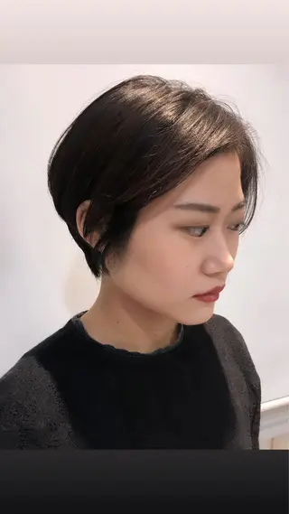 ショート カラー パーマ ヘアアレンジ 【白髪ぼかし 専門GBG】自由が丘のヘアスタイル