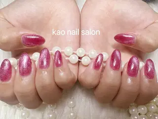 ネイル kao nail マグネット/長さだしのネイルデザイン
