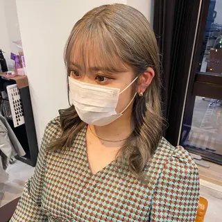 ミディアム カラー 吉田 幸斗のヘアスタイル