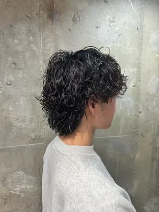 ミディアム パーマ メンズ メンズ専門 Ryukiのヘアスタイル