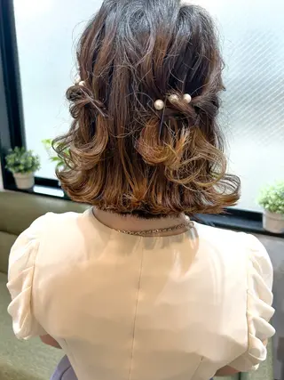 ショート ヘアアレンジ SHANTi 飯塚 ヘアセット/髪質改善のヘアスタイル