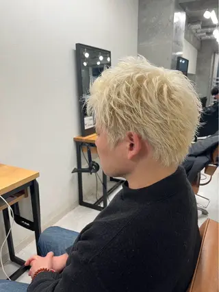 カラー メンズ フェザーの鬼 🇰🇷yutoのヘアスタイル