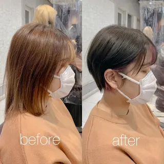ショート カラー 美髪矯正 特化　川田のヘアスタイル
