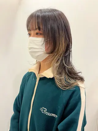 セミロング カラー 尾崎隼大 レイヤー/ウルフのヘアスタイル