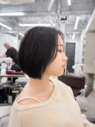 ショート カラー ヘアアレンジ 二ヶ月綺麗なデザイン カット/星野六三四のヘアスタイル