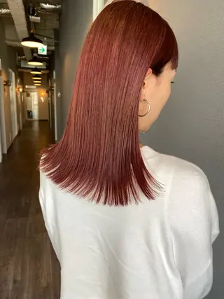 セミロング カラー 似合わせカラーパーマ 🌿kitin米川のヘアスタイル