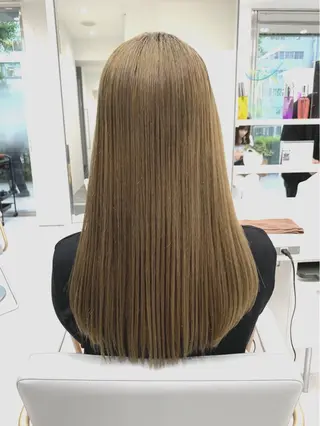 ロング パーマ ブリーチでもできる 縮毛矯正相原慎🌈のヘアスタイル