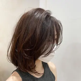 ミディアム 顔まわりカット🌟 くびれヘア/寺門遥輝のヘアスタイル