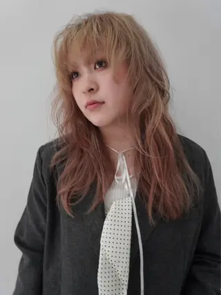 ロング カラー マツザキ マナトのヘアスタイル