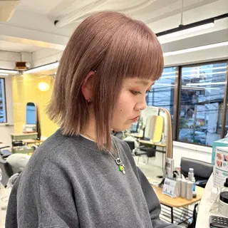 ショート カラー 🎀【透明感カラー 縮毛矯正】さえ🎀のヘアスタイル