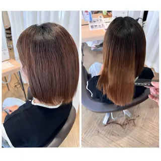 ミディアム AVANCE.西宮北口所属・白髪ぼかし/髪質改善 梅原響輝のヘアスタイル