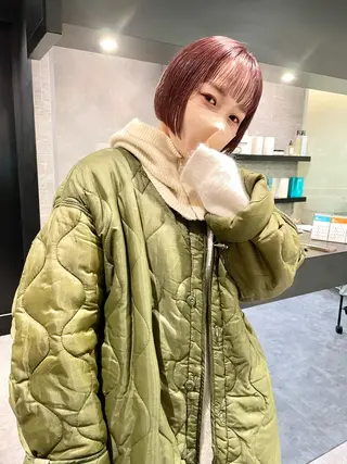 ショート カラー 👩🏻ボブ/ 髪質改善ダブルカラーのヘアスタイル