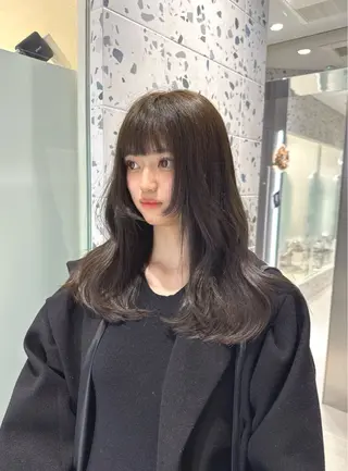 セミロング カラー 矢野 晃平のヘアスタイル