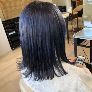 ミディアム カラー 金子 富士のヘアスタイル