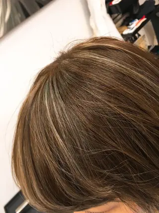 ミディアム カラー デジタルパーマ💫/ 似合わせカット✂️のヘアスタイル