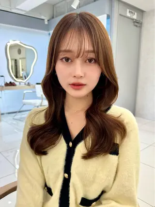 セミロング 顔周り🇰🇷韓国 レイヤー/いづみ💞のヘアスタイル