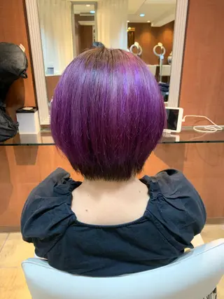 ショート カラー 武田尚子🌸 自然に仕上がる矯正のヘアスタイル