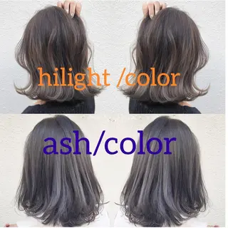 ミディアム カラー パーマ ヘアアレンジ 【白髪ぼかし 専門GBG】自由が丘のヘアスタイル
