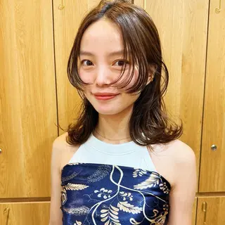 ミディアム カラー ❤️アヤカ Wカラー ボブ レイヤー❤️のヘアスタイル