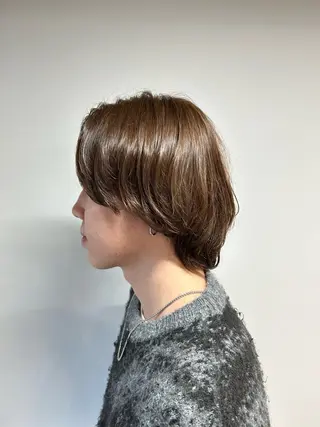 ミディアム パーマ メンズ 相澤 拳のヘアスタイル
