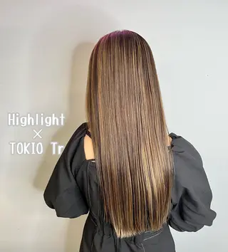 セミロング カラー ヘアアレンジ 二ヶ月綺麗なデザイン カット/星野六三四のヘアスタイル