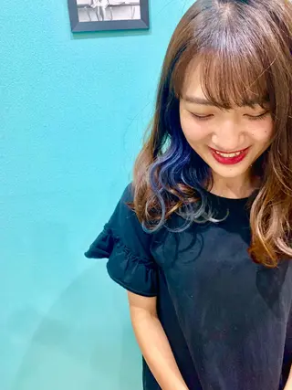 ミディアム カラー パーマ ヘアアレンジ nico【代表】 市川 拓也のヘアスタイル