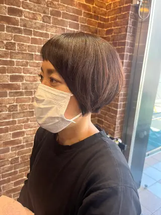 ショート カラー パーマ ヘアアレンジ メンズ キッズ ネイル マツエク・マツパ アイブロウ 久木原 ゆりのヘアスタイル