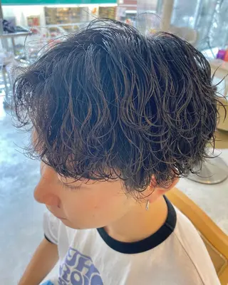 ショート パーマ 似合わせパーマ 渡辺尚暉のヘアスタイル
