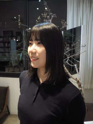 ミディアム nishihama nanaのヘアスタイル