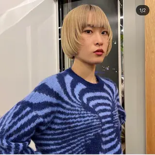 ショート カラー デザインカラー🥂 YUKAのヘアスタイル