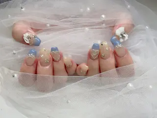 ネイル I-nailロング /ワンホン/キラキラのネイルデザイン