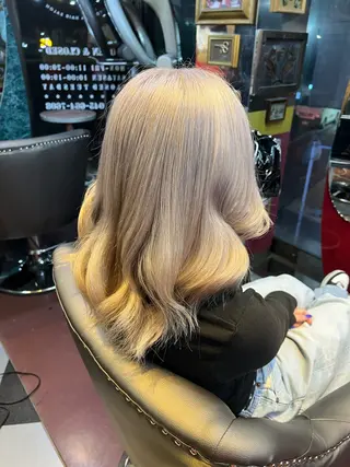 セミロング 横浜カットパーマ 特殊/ 平林侑馬のヘアスタイル