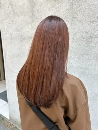 ロング カラー 顔周りカット ピンク カラー🩰りりのヘアスタイル